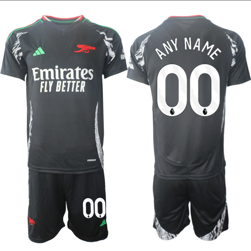 Men 2024-2025 Club Arsenal away Black customized Soccer Jersey